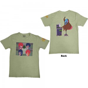 The Beatles Unisex T-Shirt: Yellow Submarine Magic Piano (Green) (Back Print) (XX-Large)